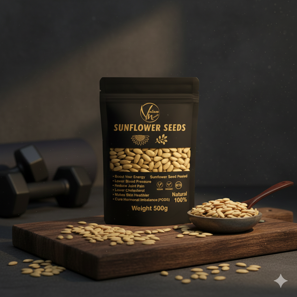 Sunflower Seeds – 100% Natural, Protein & Fiber-Rich Snack | Healthy Fats for Baking, Cooking & Snacking (250g)