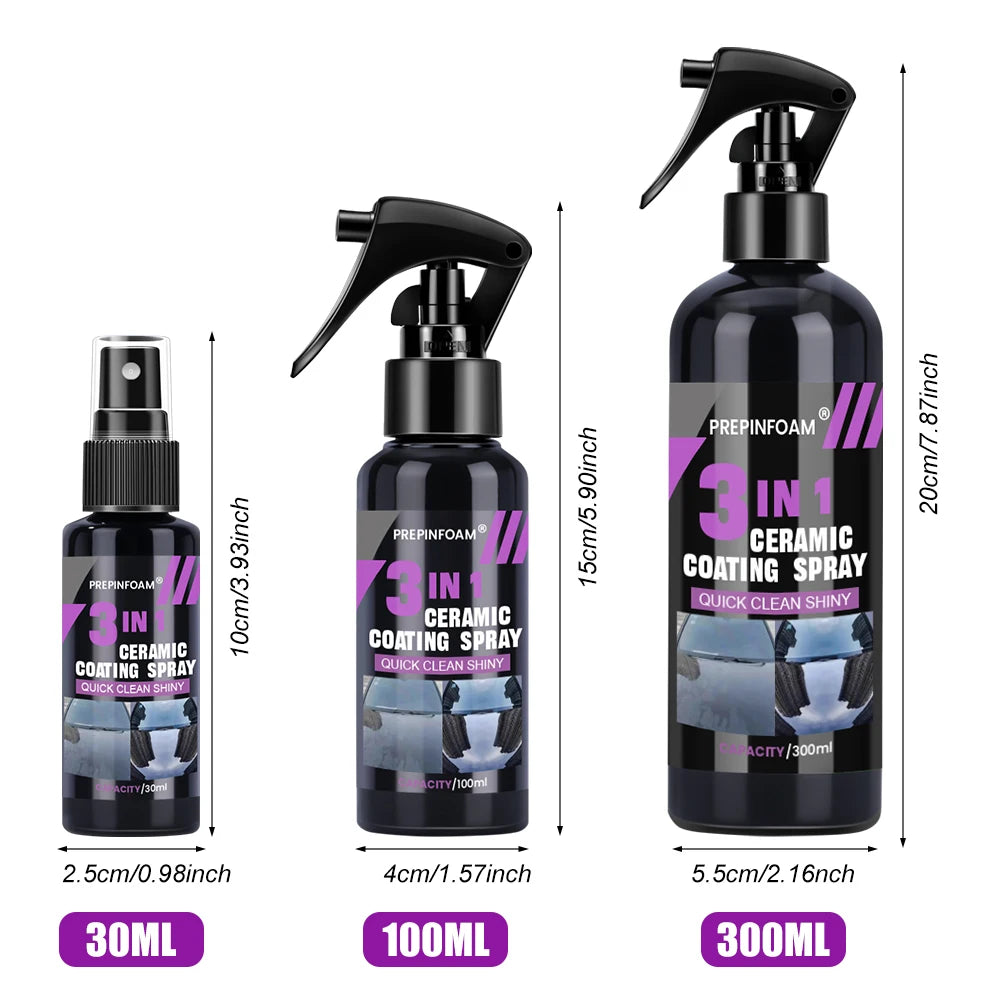 3-in-1 Car Nano Ceramic Coating – Hydrophobic Polish
