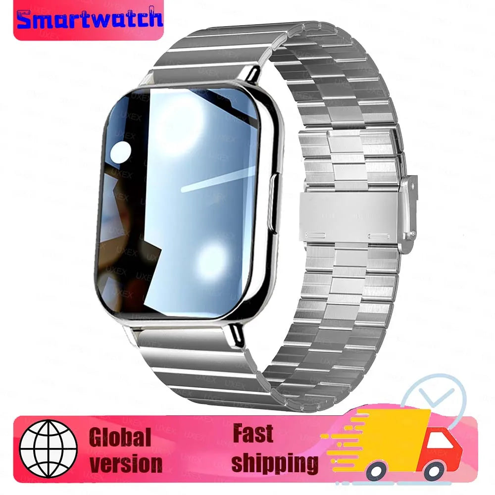 Ladies Men New 1.83" Smart Watch HD Full Screen Ultra Wireless Call Show Time Call Reminder Custom Photo Watches For Android Ios