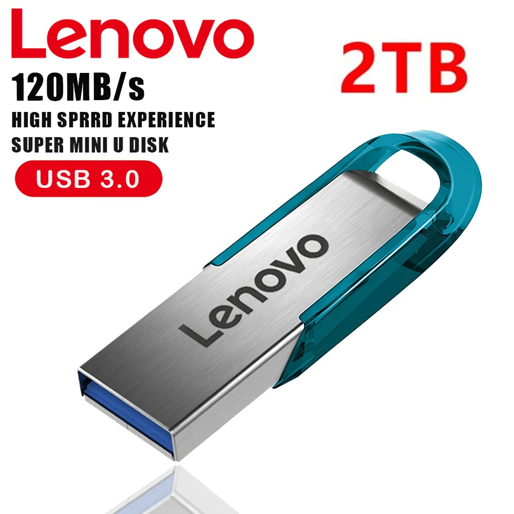 Lenovo Flash Drives 2TB Usb 3.0 Mini High Speed Metal Pendrive 1TB 512GB Stick Portable Drive Waterproof Memoria Storage U Disk