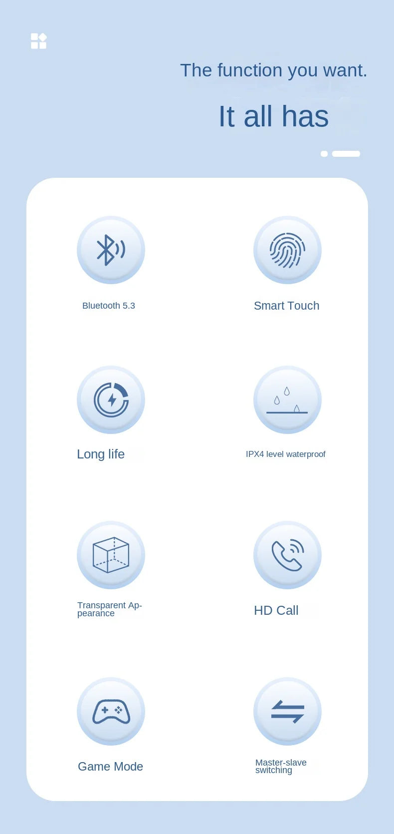 Bluetooth Touch Earbuds – Noise Reduction, Waterproof