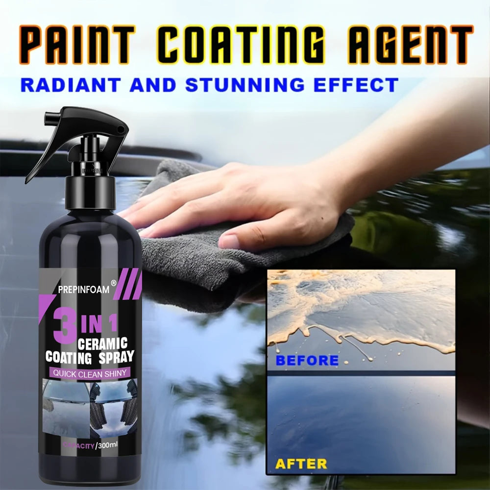 3-in-1 Car Nano Ceramic Coating – Hydrophobic Polish