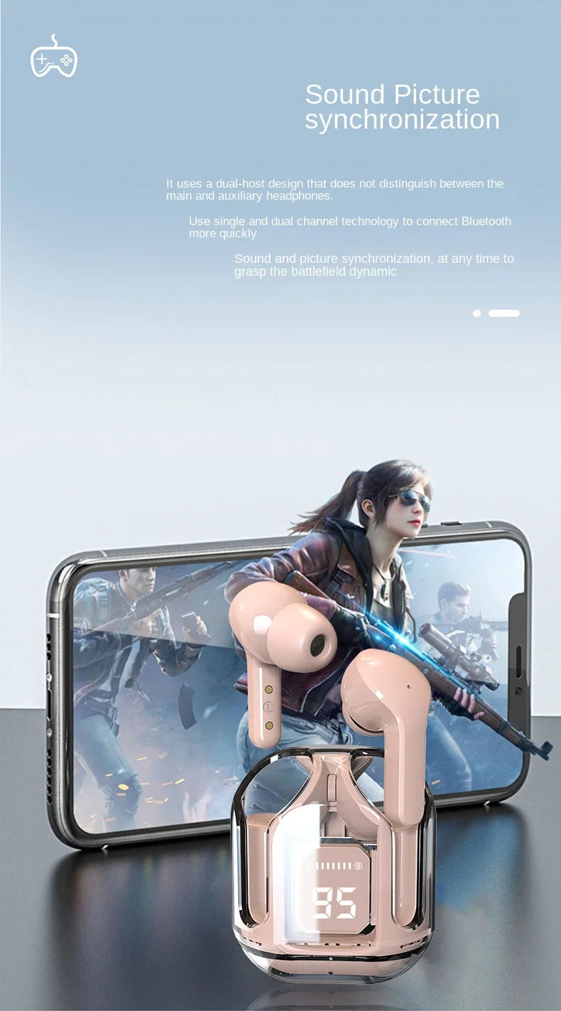 Bluetooth Touch Earbuds – Noise Reduction, Waterproof