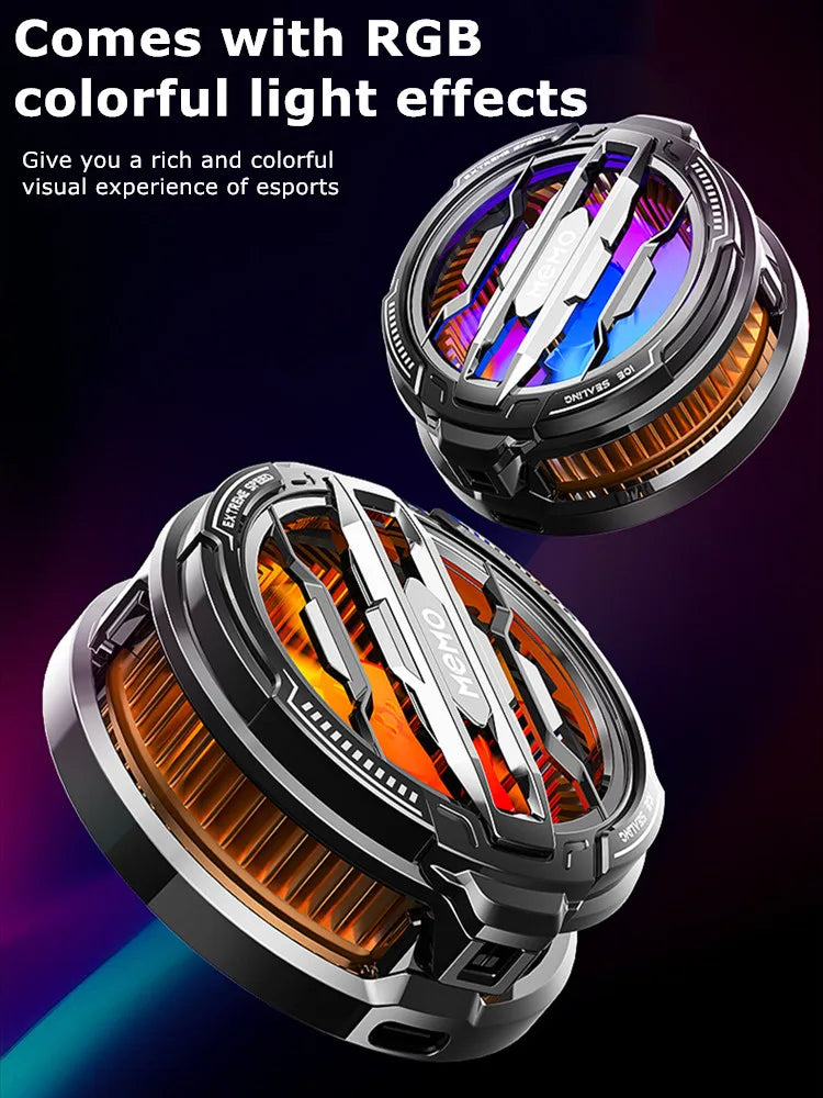 MEMO NEW Magnetic/ Back-clip 2 IN 1 Mobile Phone Semiconductor Cooling Fan Radiator CX07 for IPhone IOS Android PUBG Game Cooler