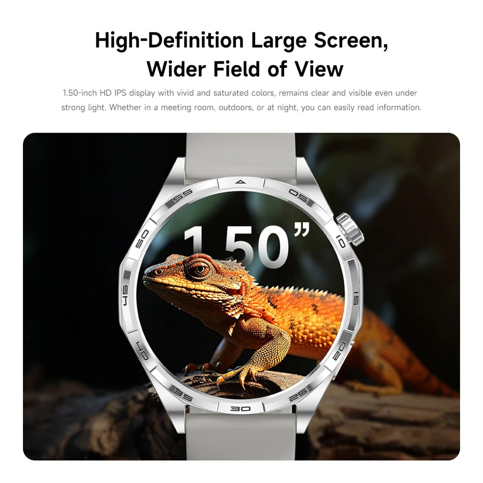 New Watch GT6 Smart Watch Men HD AMOLED Screen GPS Track Always Show Time Waterproof Heart Rate Bluetooth Call Sports Smartwatch