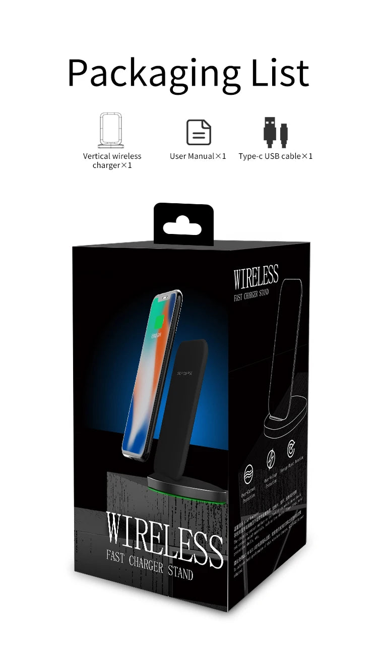 Best selling wireless charger stand fast wireless charger for smartphone