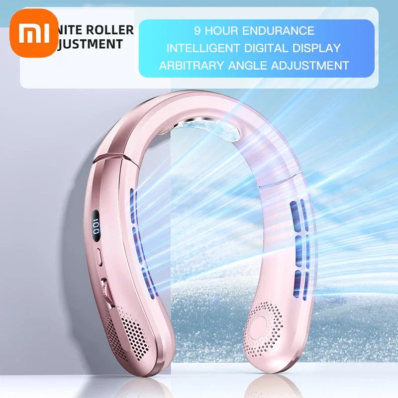 Xiaomi Portable Neck Fan MINI Electric Ventilador Silent Neckband Wearable Cooling FAN USB Rechargeable Neckband Air Cooler