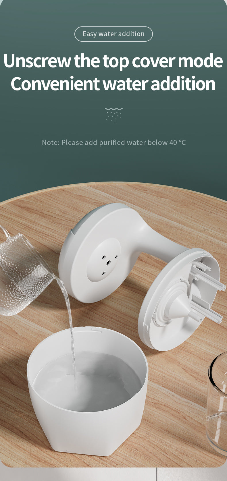 Portable 800ml H2o Anti Gravity