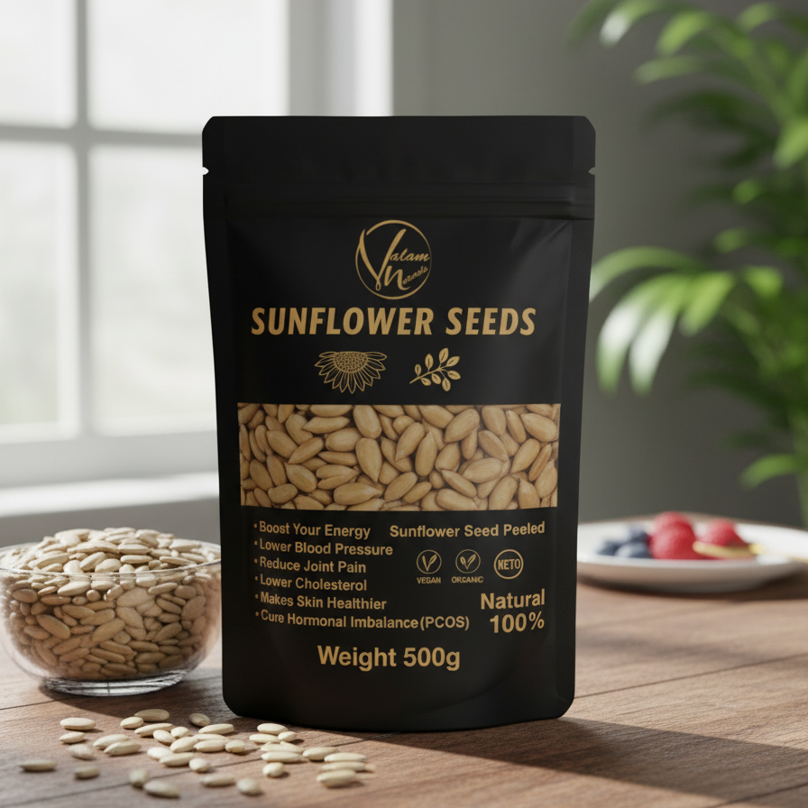 Sunflower Seeds  – 100% Natural, Protein &amp; Fiber-Rich Snack | Healthy Fats for Baking, Cooking &amp; Snacking (250g)