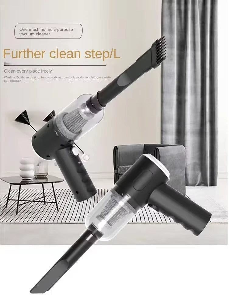 3-in-1 Portable Wireless Vacuum Cleaner | High-Power Suction, Air Pump &amp; Duster for Car, Home &amp; Laptop
