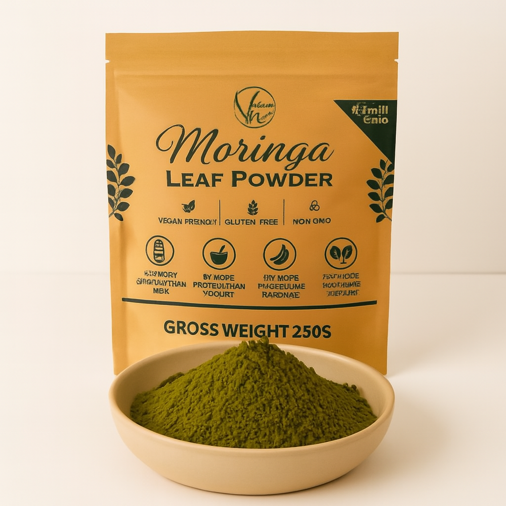Organic Moringa Leaf Powder (250g) | Natural Superfood for Weight Management, Immunity Support, Energy &amp; Daily Nutrition