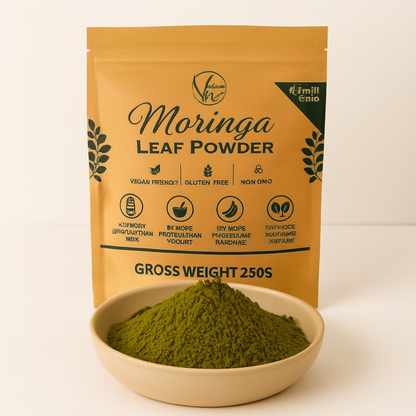 Organic Moringa Leaf Powder (250g) | Natural Superfood for Weight Management, Immunity Support, Energy &amp; Daily Nutrition
