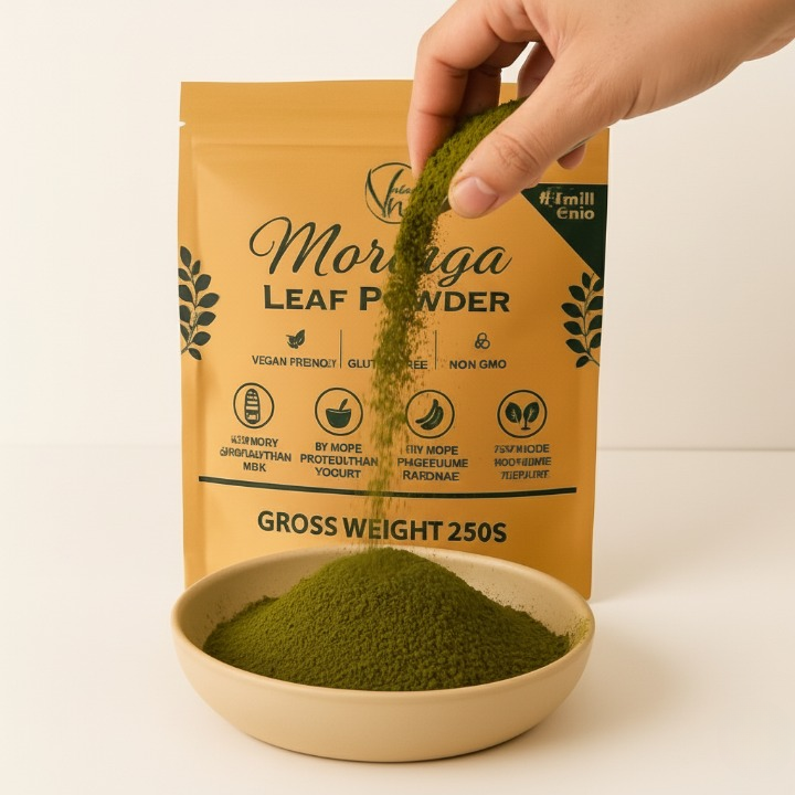 Organic Moringa Leaf Powder (250g) | Natural Superfood for Weight Management, Immunity Support, Energy &amp; Daily Nutrition