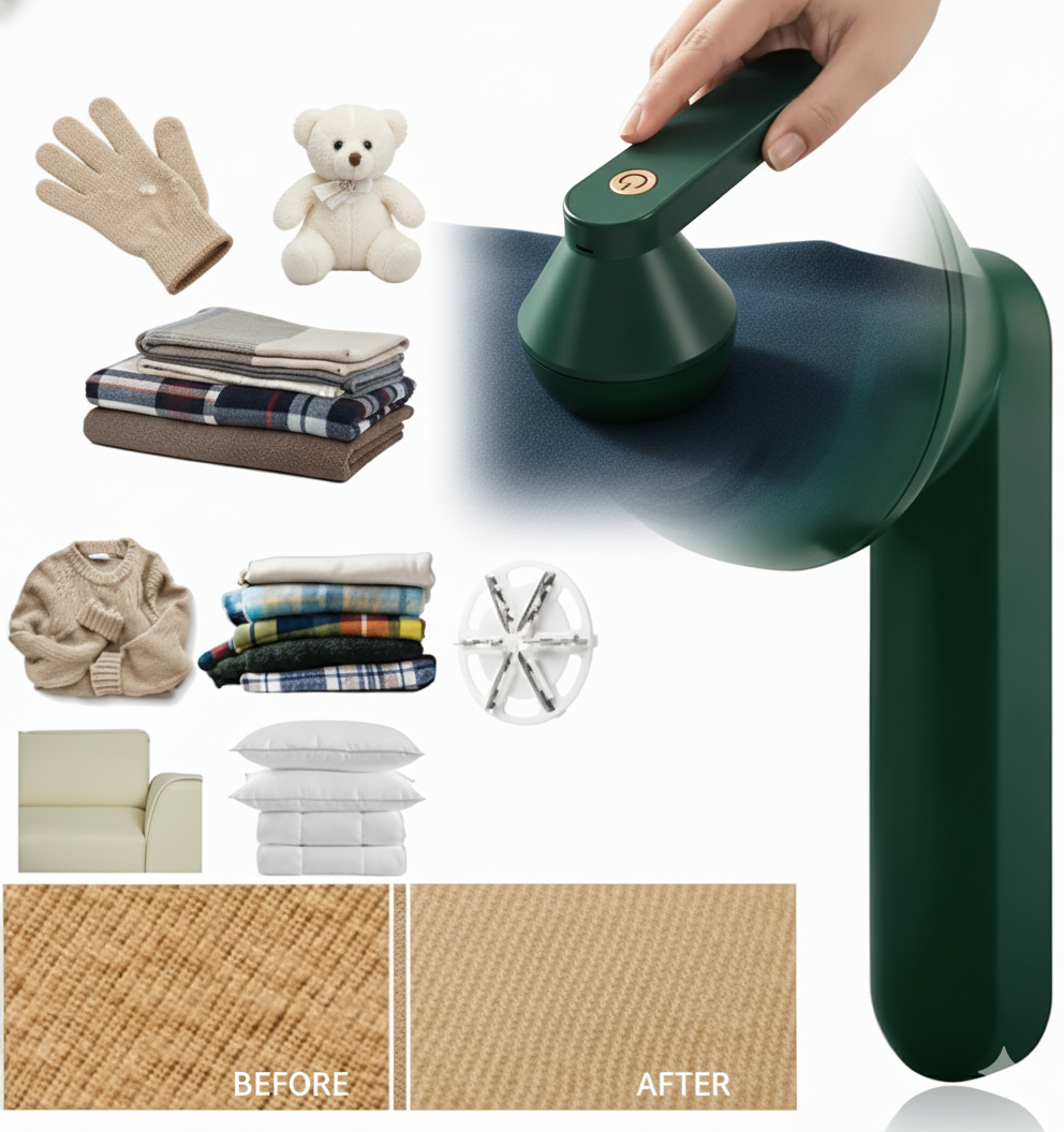 Rechargeable Lint Remover | Electric Fabric Shaver for Clothes, Sweaters &amp; Upholstery | Portable &amp; Powerful
