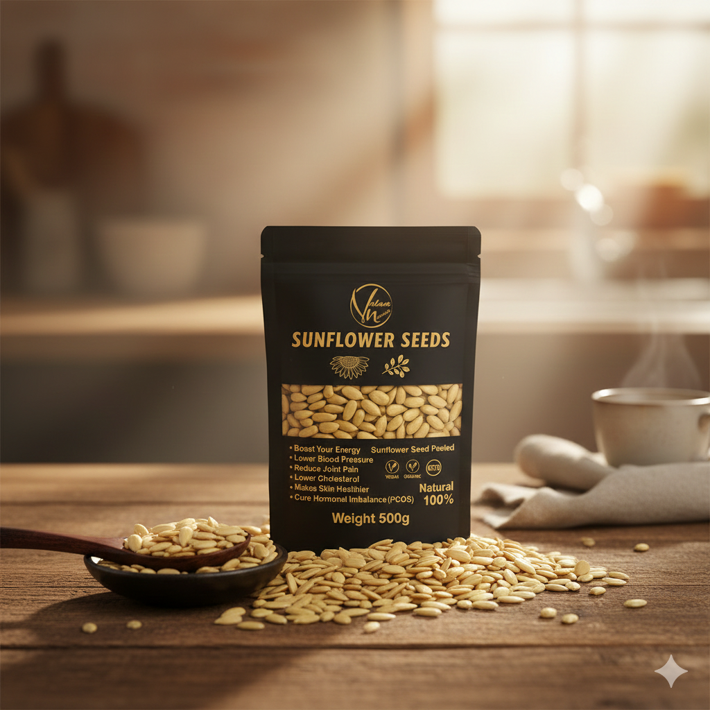 Sunflower Seeds  – 100% Natural, Protein &amp; Fiber-Rich Snack | Healthy Fats for Baking, Cooking &amp; Snacking (250g)