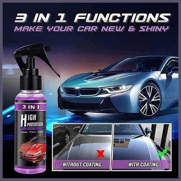3-in-1 Car Nano Ceramic Coating – Hydrophobic Polish