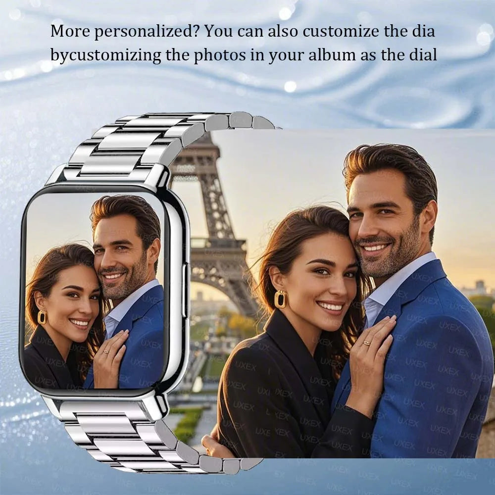 Ladies Men New 1.83" Smart Watch HD Full Screen Ultra Wireless Call Show Time Call Reminder Custom Photo Watches For Android Ios