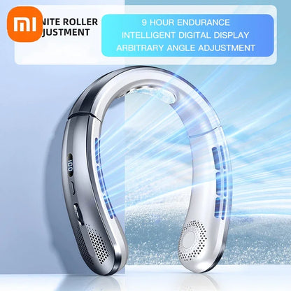 Xiaomi Portable Neck Fan MINI Electric Ventilador Silent Neckband Wearable Cooling FAN USB Rechargeable Neckband Air Cooler