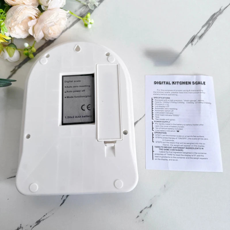 Digital Kitchen Scale 10kg/1g Precise Food Balance Electronic Scale LCD Display Portable Digital Scales Kitchen Accessories