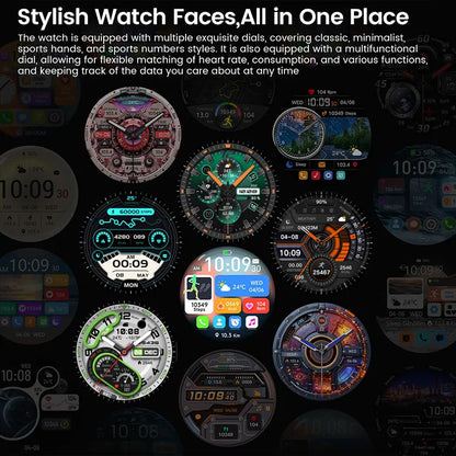 New Watch GT6 Smart Watch Men HD AMOLED Screen GPS Track Always Show Time Waterproof Heart Rate Bluetooth Call Sports Smartwatch