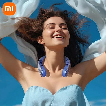 Xiaomi Portable Neck Fan MINI Electric Ventilador Silent Neckband Wearable Cooling FAN USB Rechargeable Neckband Air Cooler