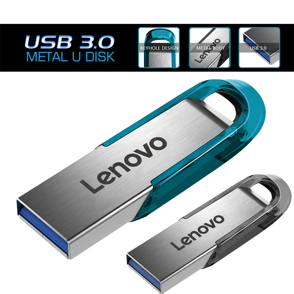 Lenovo Flash Drives 2TB Usb 3.0 Mini High Speed Metal Pendrive 1TB 512GB Stick Portable Drive Waterproof Memoria Storage U Disk