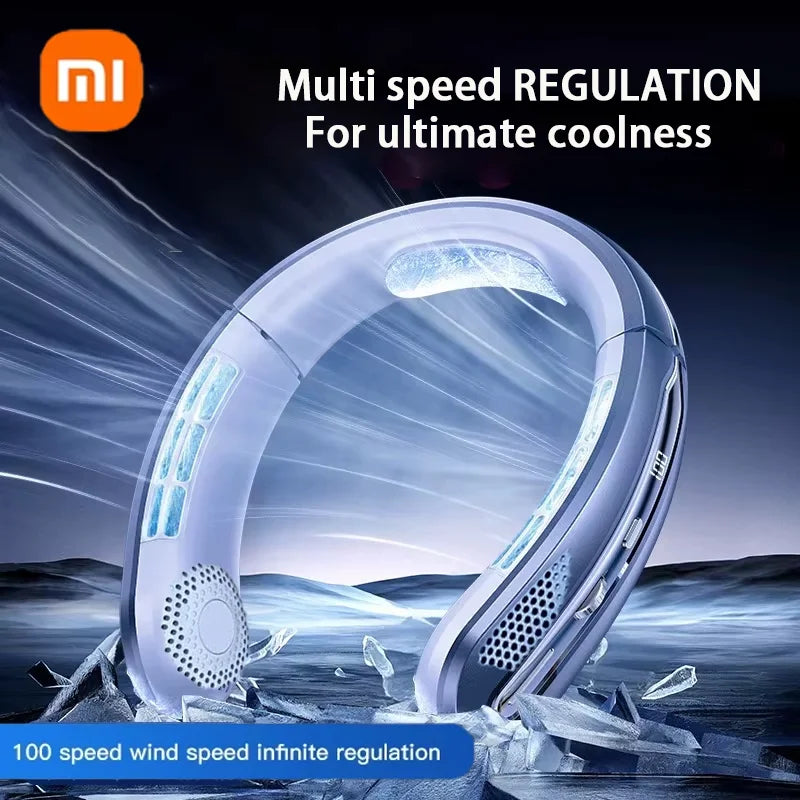 Xiaomi Portable Neck Fan MINI Electric Ventilador Silent Neckband Wearable Cooling FAN USB Rechargeable Neckband Air Cooler