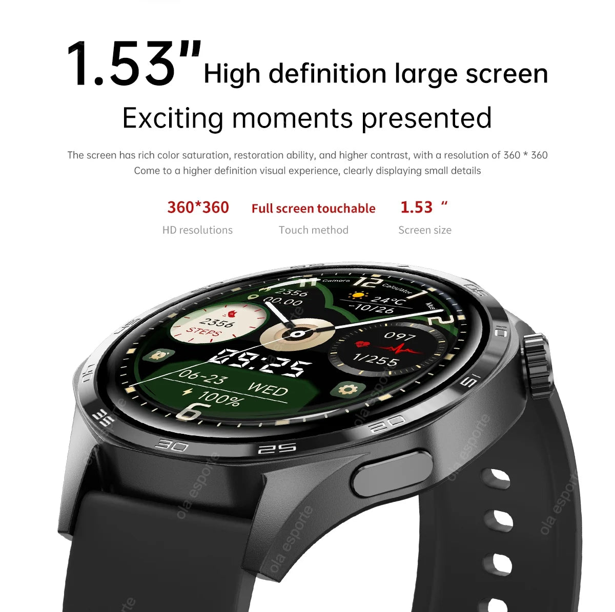 2025 New GT5 Pro GPS Track Smart Watch Men 360*360 AMOLED Screen NFC BT Call Waterproof Health Monitor Man Smartwatches IOS