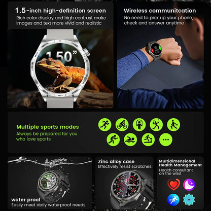 New Watch GT6 Smart Watch Men HD AMOLED Screen GPS Track Always Show Time Waterproof Heart Rate Bluetooth Call Sports Smartwatch