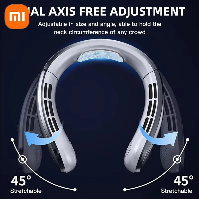 Xiaomi Portable Neck Fan MINI Electric Ventilador Silent Neckband Wearable Cooling FAN USB Rechargeable Neckband Air Cooler