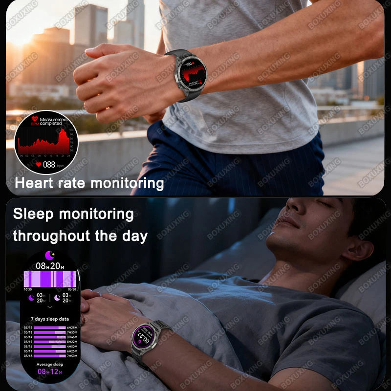 New Watch GT6 Smart Watch Men HD AMOLED Screen GPS Track Always Show Time Waterproof Heart Rate Bluetooth Call Sports Smartwatch