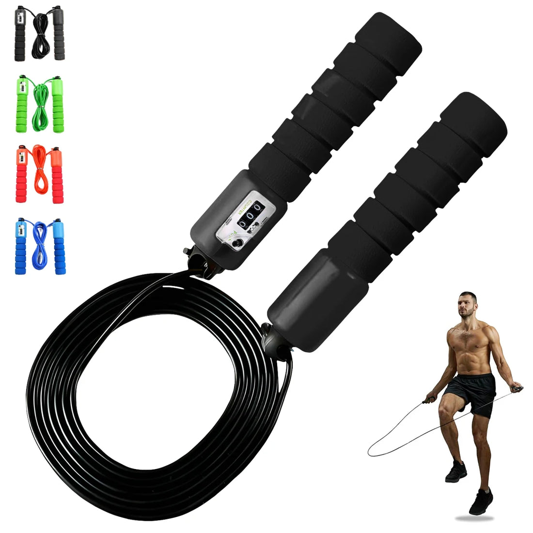 1PC Skipping Rope Can Be Quickly Counted, Adjustable Skipping Rope Training Equipment, Portable Fitness Shaping Equipment