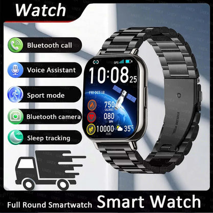 Ladies Men New 1.83" Smart Watch HD Full Screen Ultra Wireless Call Show Time Call Reminder Custom Photo Watches For Android Ios