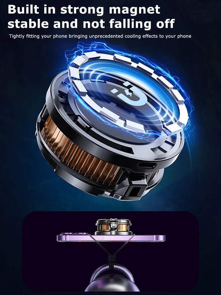 MEMO NEW Magnetic/ Back-clip 2 IN 1 Mobile Phone Semiconductor Cooling Fan Radiator CX07 for IPhone IOS Android PUBG Game Cooler