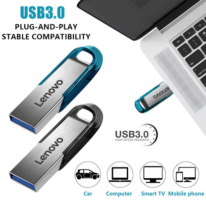 Lenovo Flash Drives 2TB Usb 3.0 Mini High Speed Metal Pendrive 1TB 512GB Stick Portable Drive Waterproof Memoria Storage U Disk