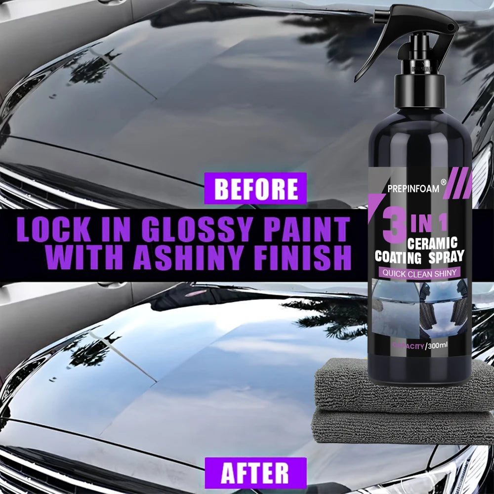 3-in-1 Car Nano Ceramic Coating – Hydrophobic Polish