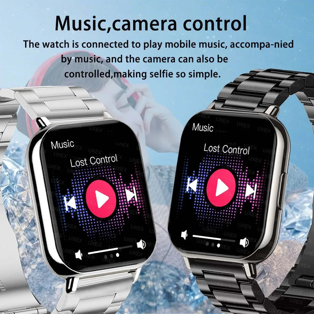 Ladies Men New 1.83" Smart Watch HD Full Screen Ultra Wireless Call Show Time Call Reminder Custom Photo Watches For Android Ios