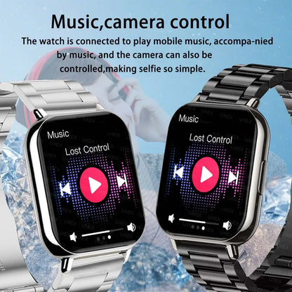 Ladies Men New 1.83" Smart Watch HD Full Screen Ultra Wireless Call Show Time Call Reminder Custom Photo Watches For Android Ios
