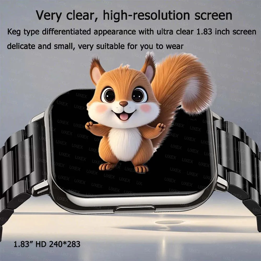 Ladies Men New 1.83" Smart Watch HD Full Screen Ultra Wireless Call Show Time Call Reminder Custom Photo Watches For Android Ios