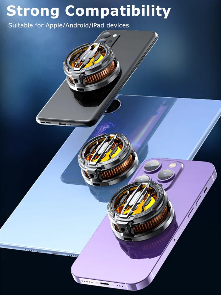 MEMO NEW Magnetic/ Back-clip 2 IN 1 Mobile Phone Semiconductor Cooling Fan Radiator CX07 for IPhone IOS Android PUBG Game Cooler
