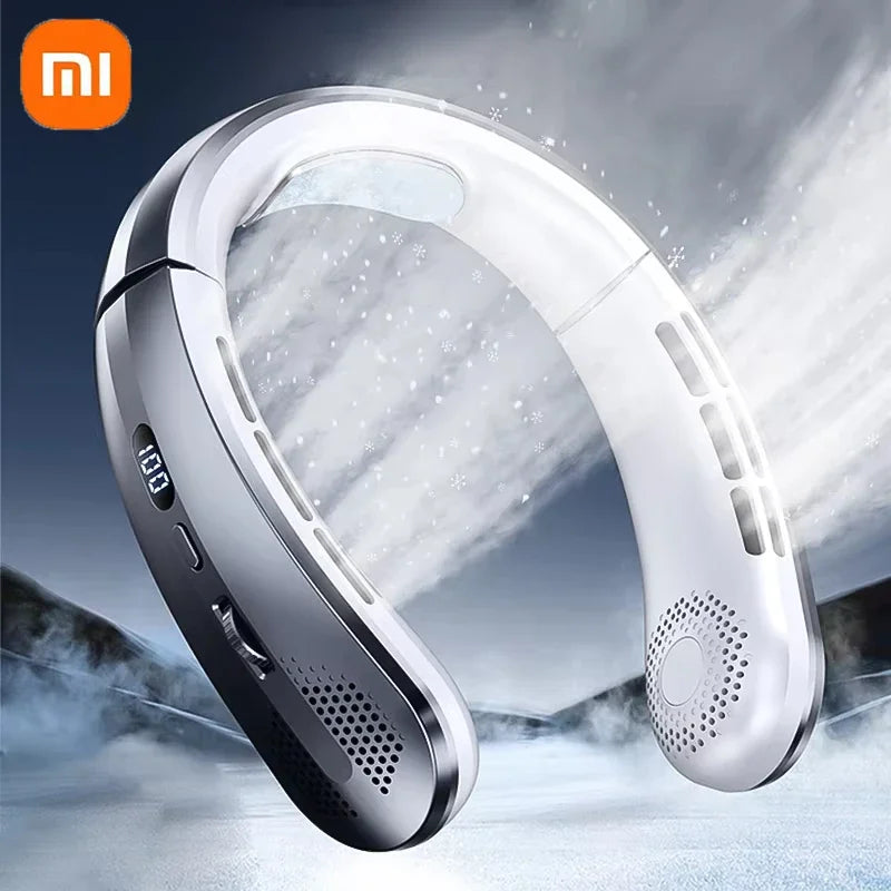 Xiaomi Portable Neck Fan MINI Electric Ventilador Silent Neckband Wearable Cooling FAN USB Rechargeable Neckband Air Cooler
