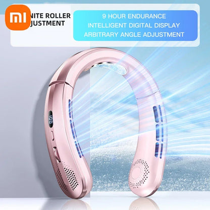 Xiaomi Portable Neck Fan MINI Electric Ventilador Silent Neckband Wearable Cooling FAN USB Rechargeable Neckband Air Cooler