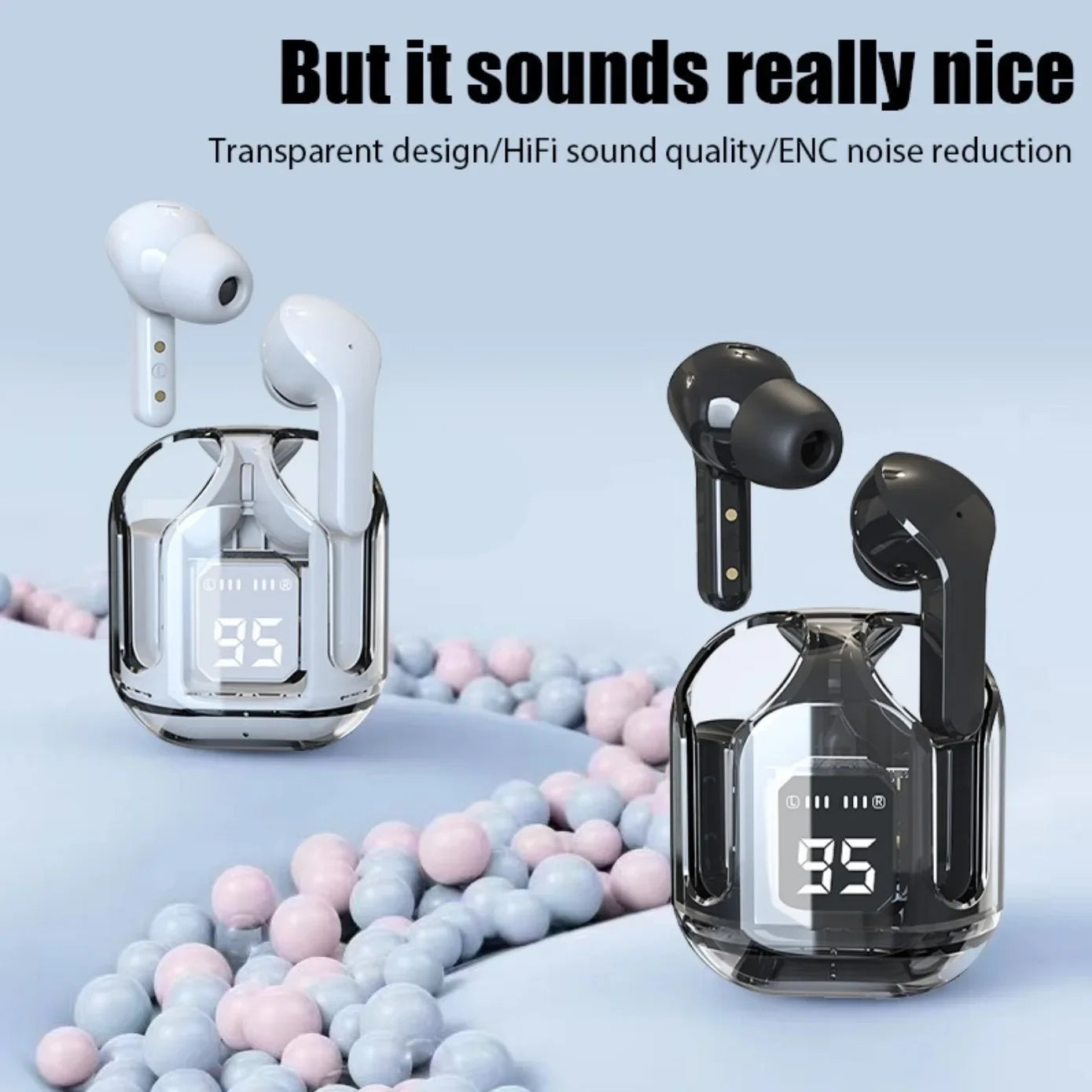 Bluetooth Touch Earbuds – Noise Reduction, Waterproof