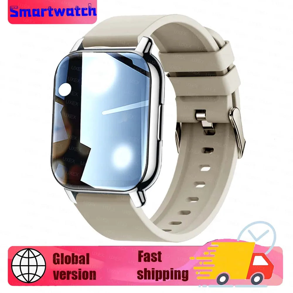 Ladies Men New 1.83" Smart Watch HD Full Screen Ultra Wireless Call Show Time Call Reminder Custom Photo Watches For Android Ios