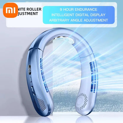 Xiaomi Portable Neck Fan MINI Electric Ventilador Silent Neckband Wearable Cooling FAN USB Rechargeable Neckband Air Cooler