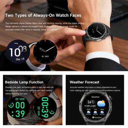 New Watch GT6 Smart Watch Men HD AMOLED Screen GPS Track Always Show Time Waterproof Heart Rate Bluetooth Call Sports Smartwatch