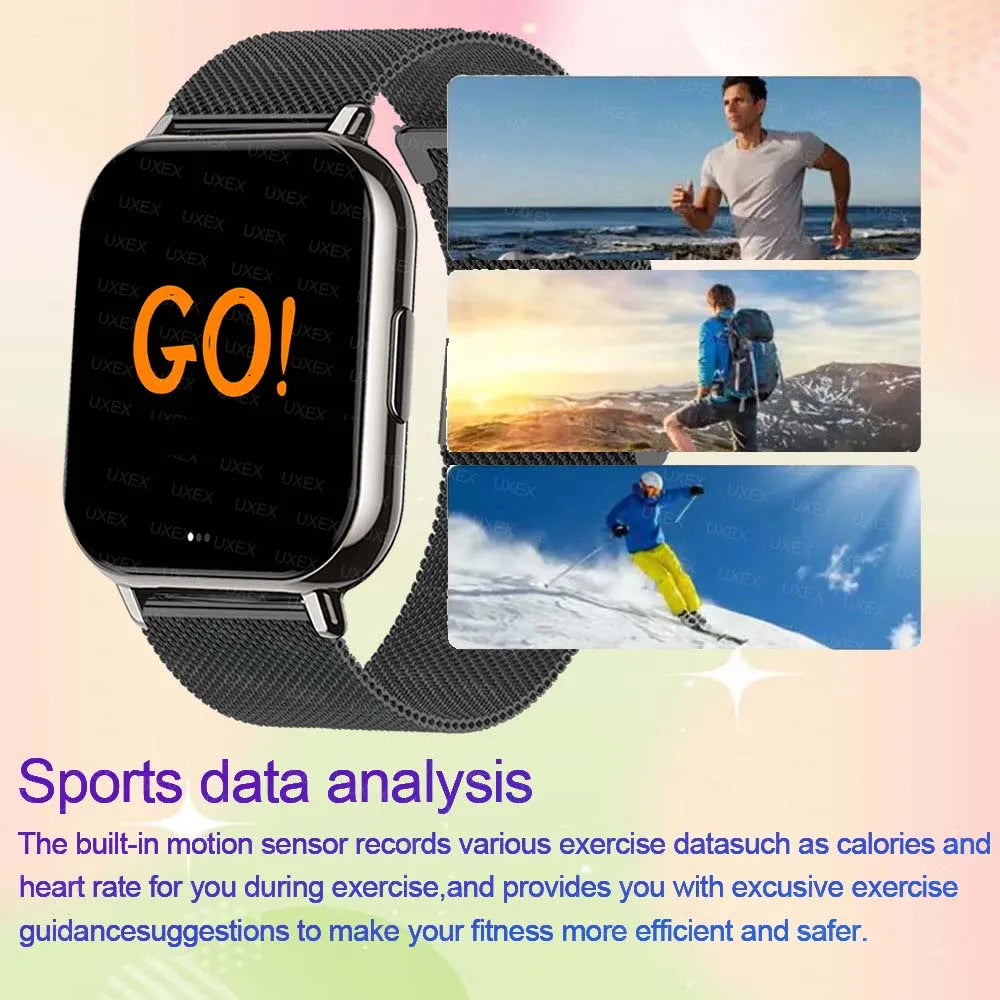 Ladies Men New 1.83" Smart Watch HD Full Screen Ultra Wireless Call Show Time Call Reminder Custom Photo Watches For Android Ios