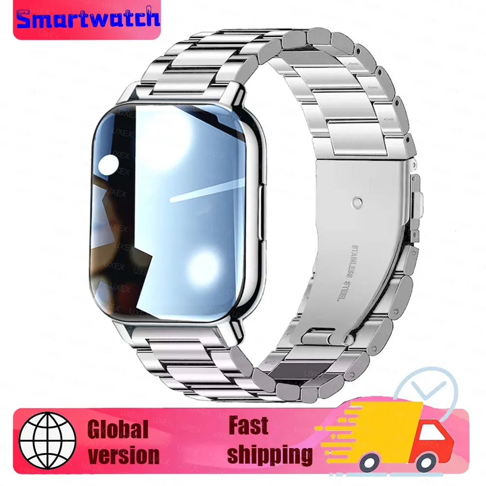 Ladies Men New 1.83" Smart Watch HD Full Screen Ultra Wireless Call Show Time Call Reminder Custom Photo Watches For Android Ios