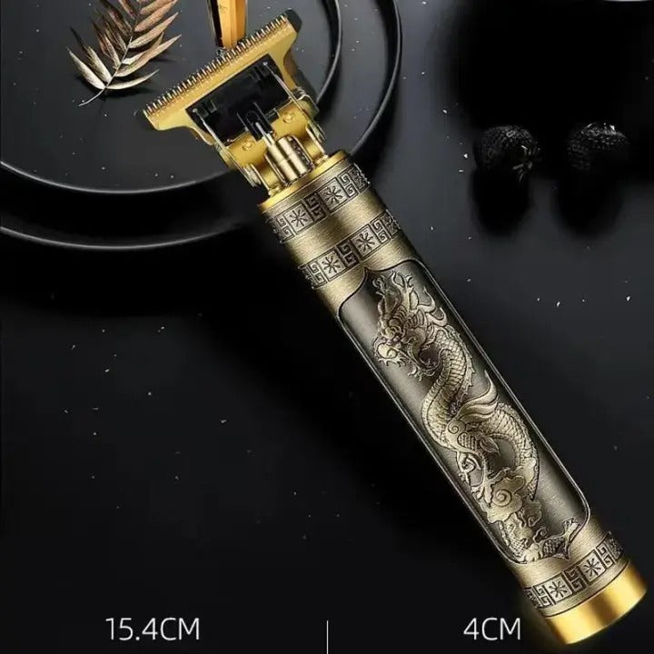 Vintage T9 Metal Body Hair Trimmer &amp; Clipper for Men – USB Rechargeable Precision Beard &amp; Hair Grooming Tool